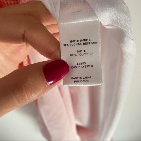 LPA Edith Midi Dress in Orange Houndstooth - Picture 10 of 10